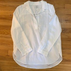 JCrew white popover tunic